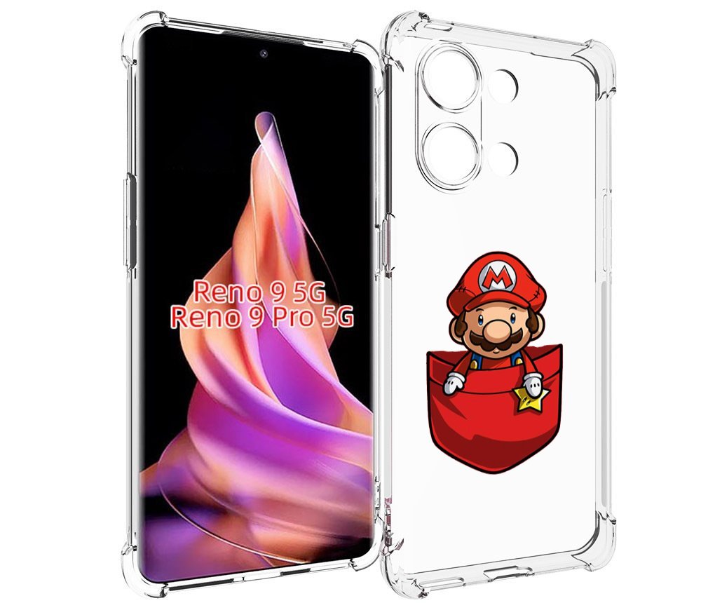 

Чехол MyPads марио в кармашке детский для Oppo Reno 9/Reno 9 Pro, Прозрачный, Tocco