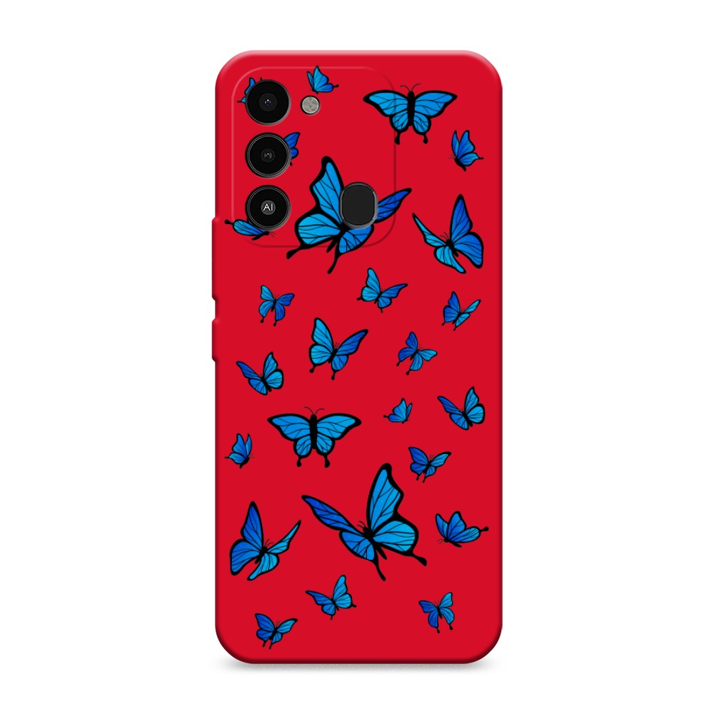 

Чехол Awog 302853-1 для Tecno Spark Go 2022, Spark 8C, Spark 9 "Синие бабочки", Синий;белый, 302853-1