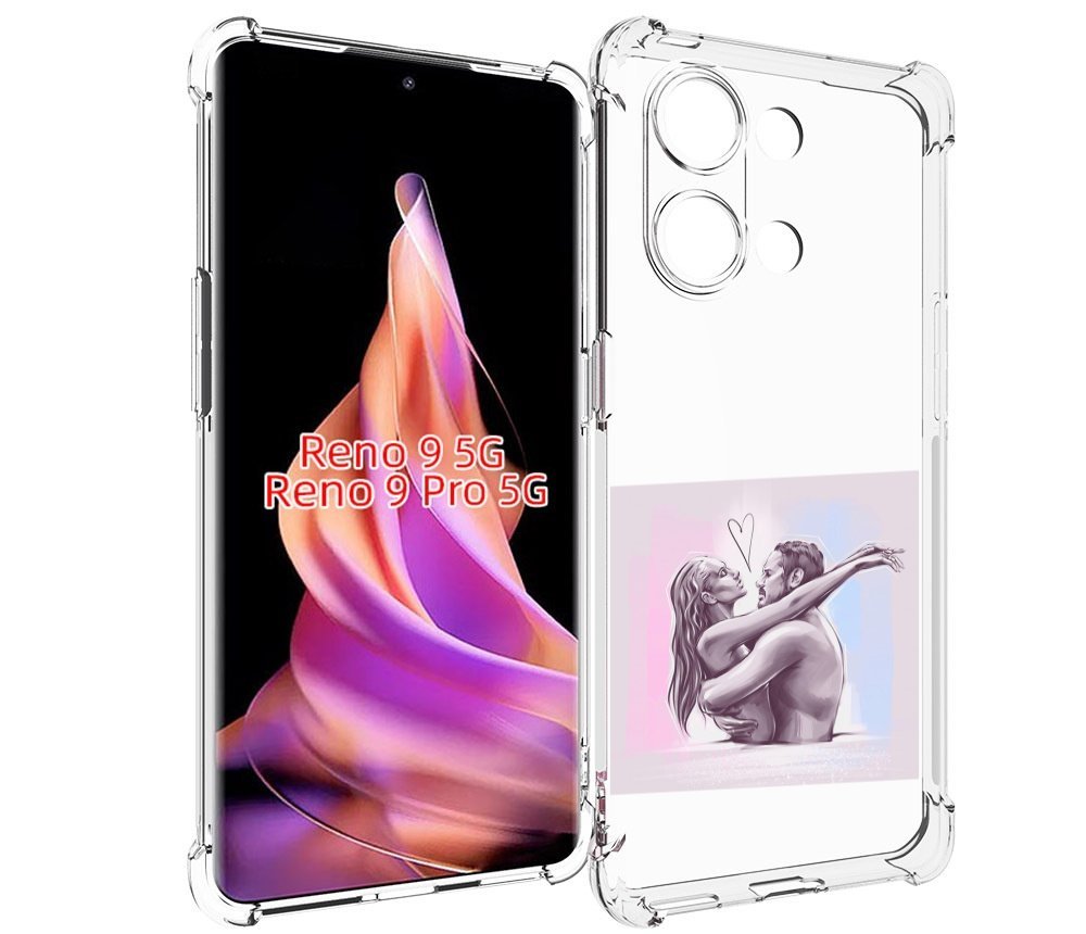 

Чехол MyPads любовные-тела для Oppo Reno 9/Reno 9 Pro, Прозрачный, Tocco