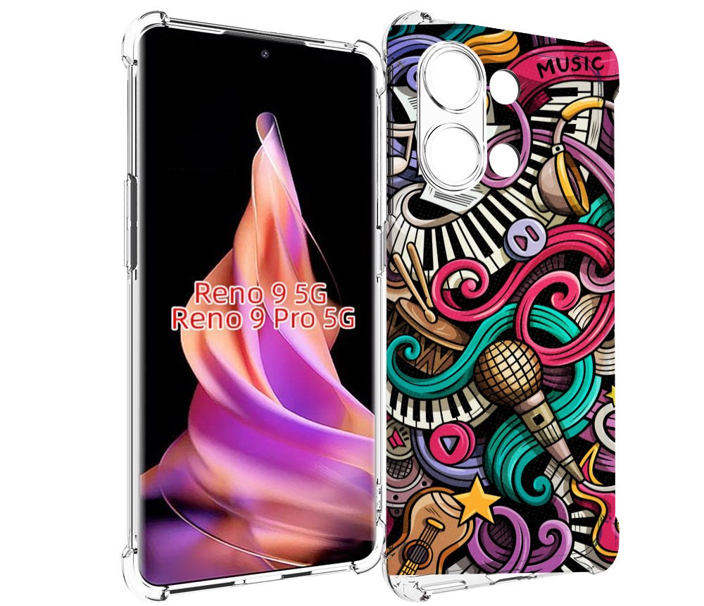 

Чехол MyPads любимая-музыка для Oppo Reno 9/Reno 9 Pro, Прозрачный, Tocco