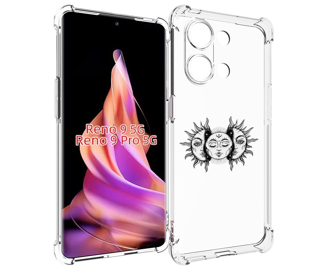 

Чехол MyPads луна-в-солнце для Oppo Reno 9/Reno 9 Pro, Прозрачный, Tocco