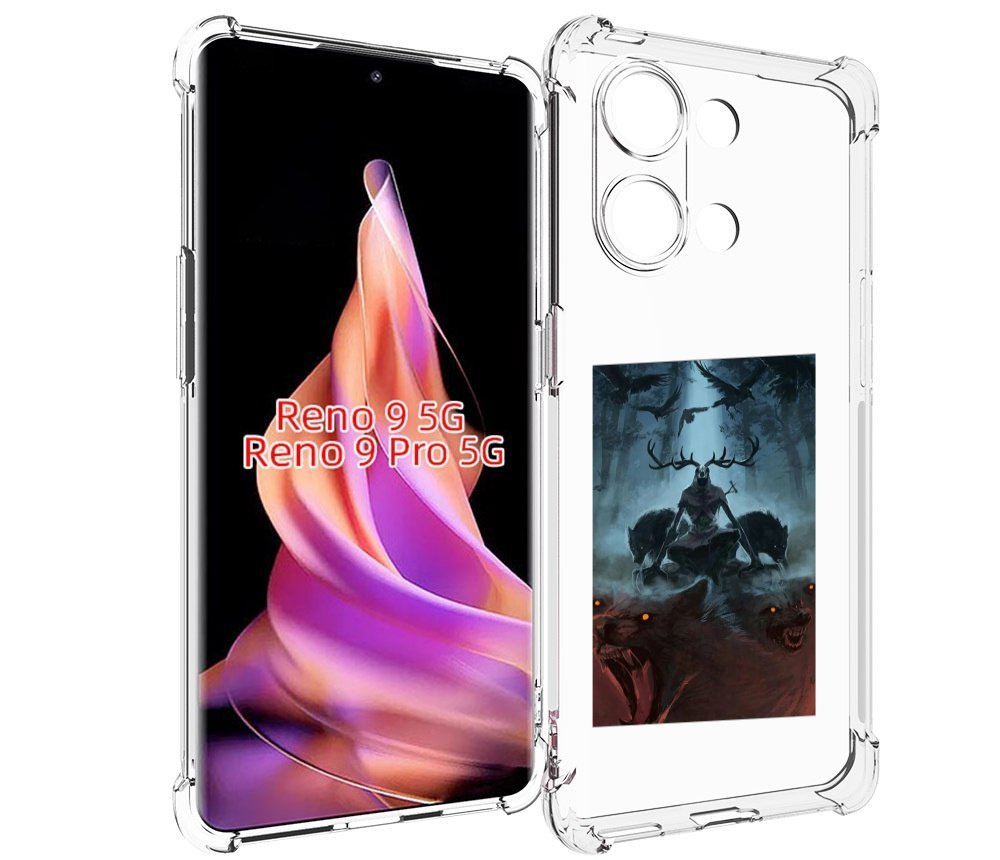 

Чехол MyPads лось демон для Oppo Reno 9/Reno 9 Pro, Прозрачный, Tocco