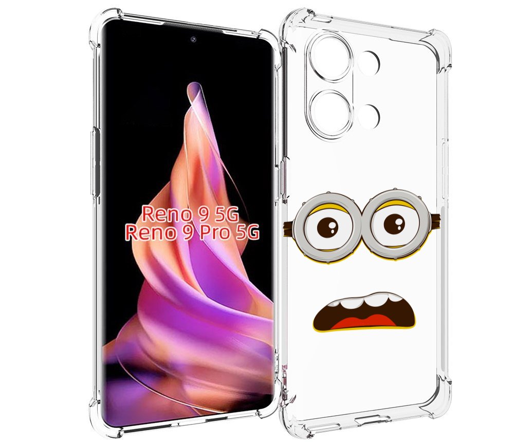 

Чехол MyPads лицо-миньона для Oppo Reno 9/Reno 9 Pro, Прозрачный, Tocco
