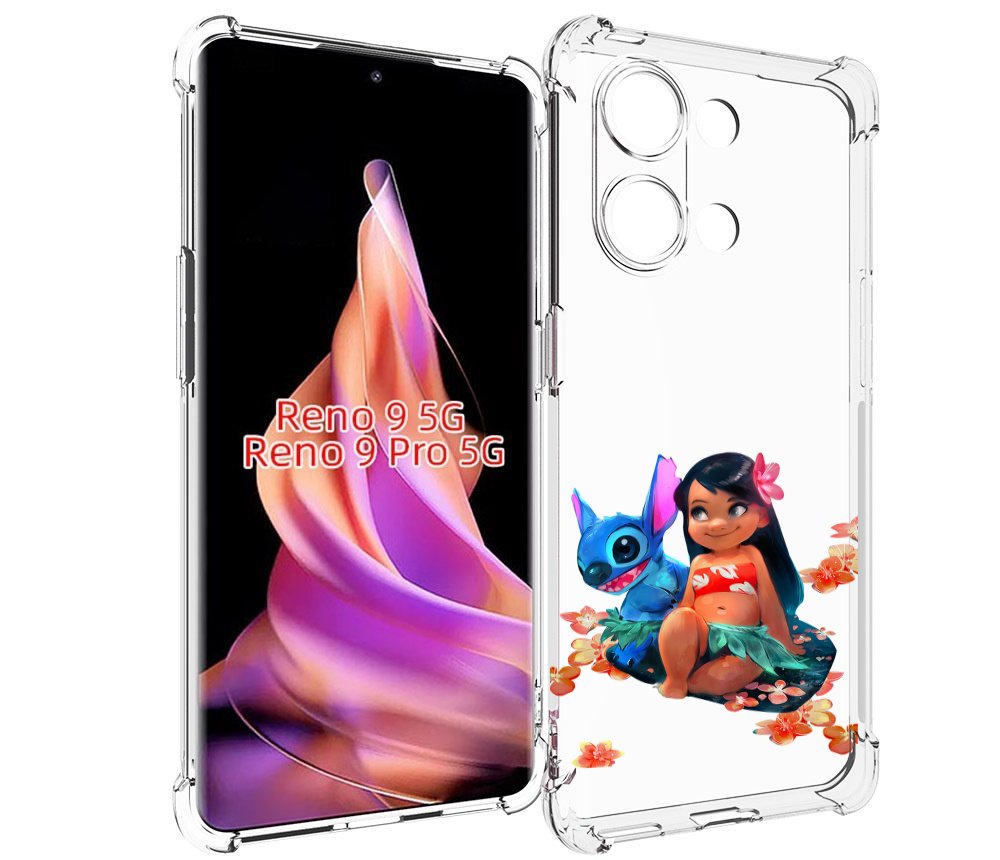 

Чехол MyPads лила-и-стич детский для Oppo Reno 9/Reno 9 Pro, Прозрачный, Tocco