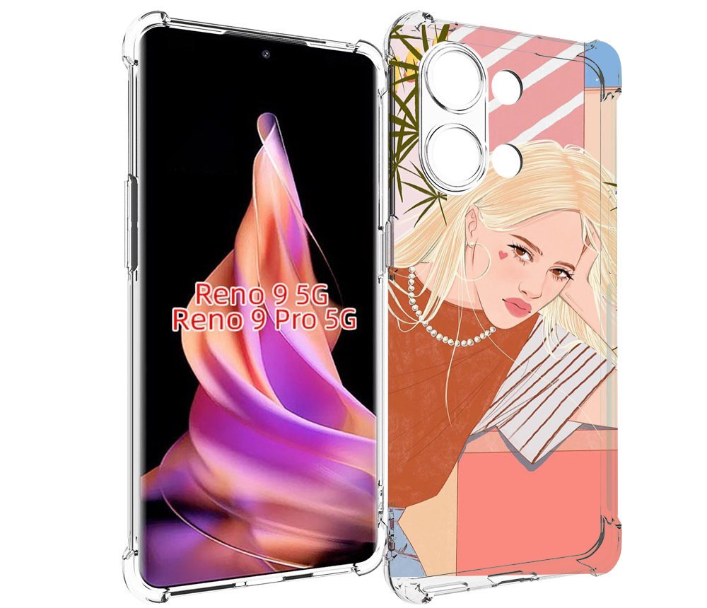 

Чехол MyPads летняя-девочка женский для Oppo Reno 9/Reno 9 Pro, Прозрачный, Tocco