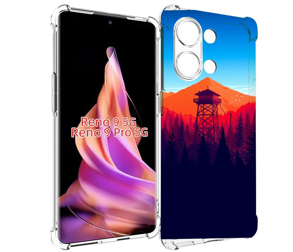 

Чехол MyPads лес с оранжевыми горами для Oppo Reno 9/Reno 9 Pro, Прозрачный, Tocco