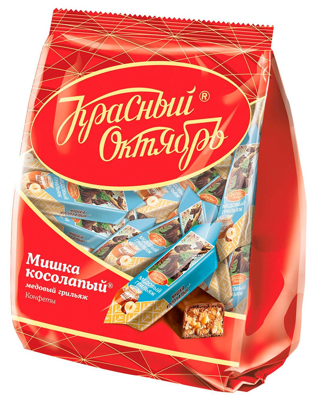

Конфеты Мишка Косолапый Медовый грильяж, Красный Октябрь, 200г