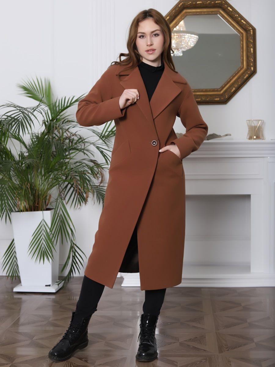

Пальто женское Louren Wilton 624 коричневое 44 RU, Коричневый, 624