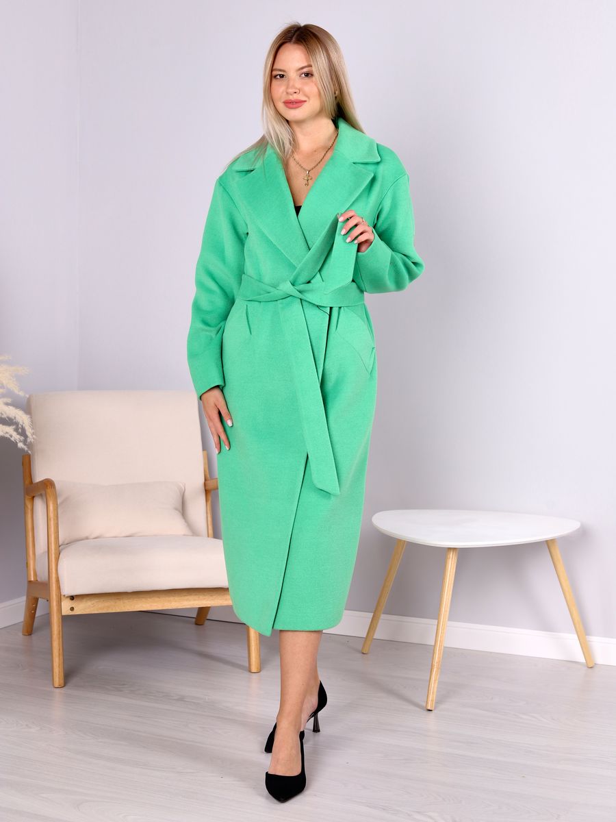 

Пальто женское Louren Wilton 624 зеленое 44 RU, Зеленый, 624