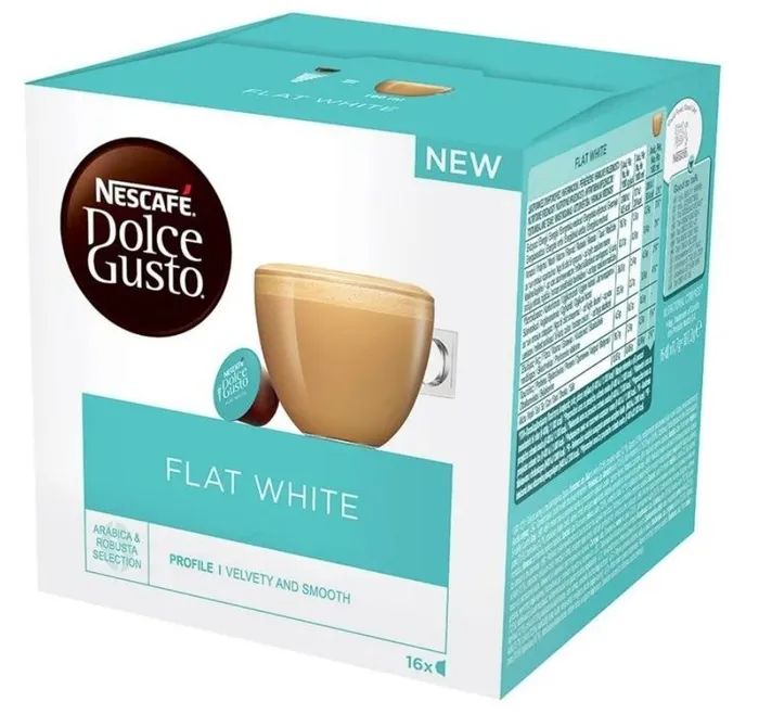 Капсулы для кофемашин Nescafe Dolce Gusto FLAT WHITE (16 капсул), 3 упаковки