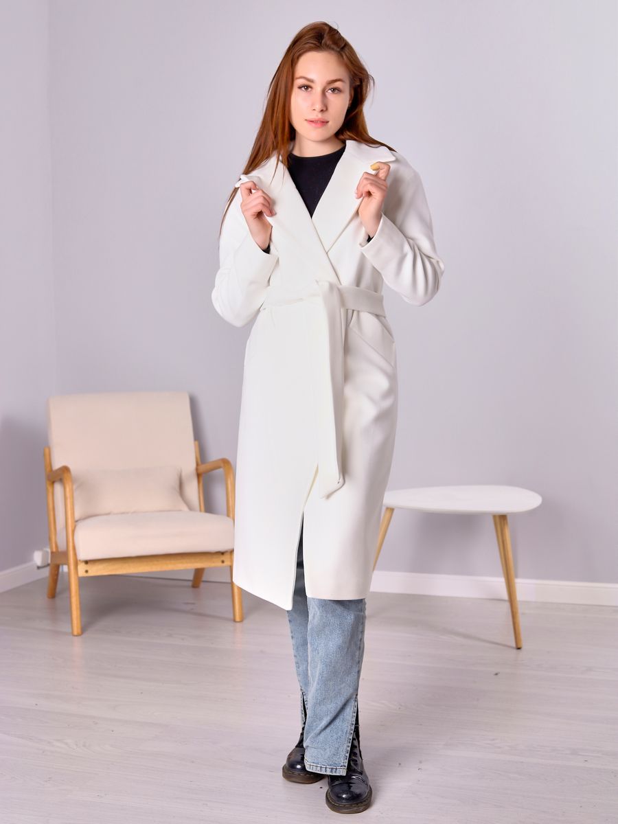 

Пальто женское Louren Wilton 624 белое 42 RU, Белый, 624