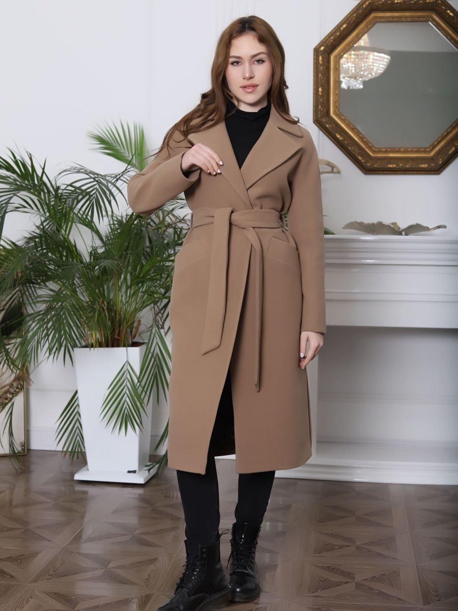 Пальто женское Louren Wilton 444-N золотистое 48 RU