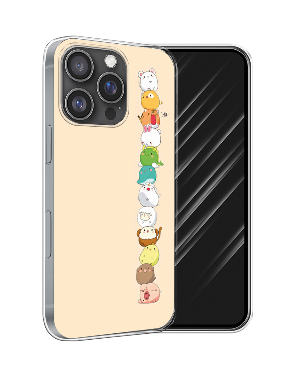 

Чехол Awog на Apple iPhone 16 Pro "Питомцы Чиби", Желтый, 16250-1