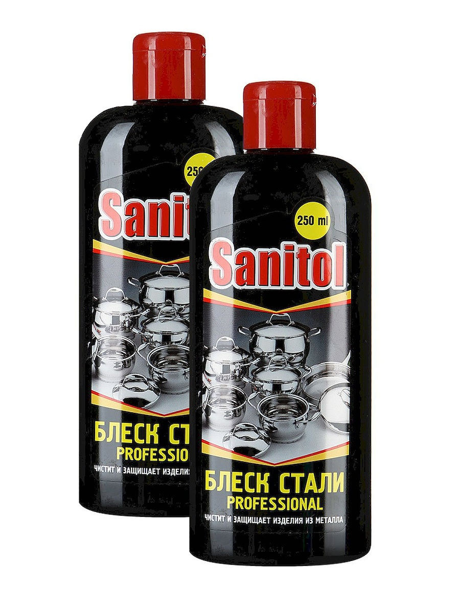 

Средство для чистки металлов "Блеск Стали" Professional Sanitol 250 мл. (2 шт.)