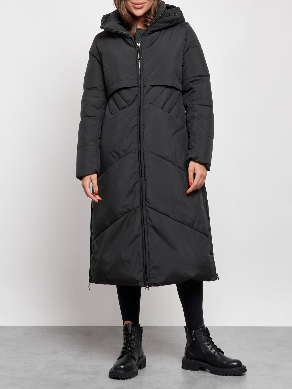

Пальто женское NoBrand AD52356 черное M, Черный, AD52356