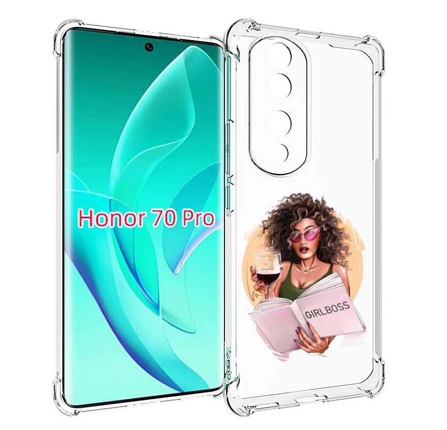 

Чехол MyPads Girlboss with wine_ Etsy женский для Honor Pro7 Plus, Прозрачный, Tocco