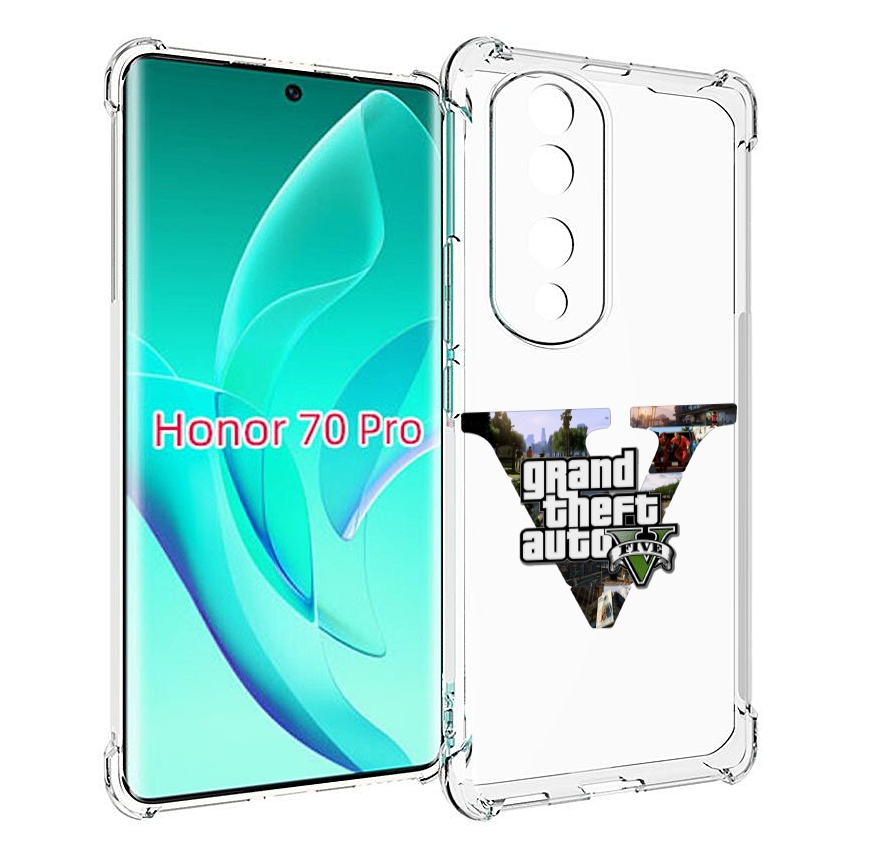 

Чехол MyPads GTA 5 логотип для Honor 70 Pro / 70 Pro Plus, Прозрачный, Tocco