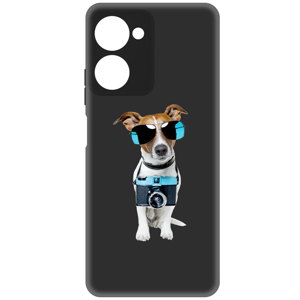 

Чехол-накладка Софт Пес-турист для Realme 10 Pro, Черный