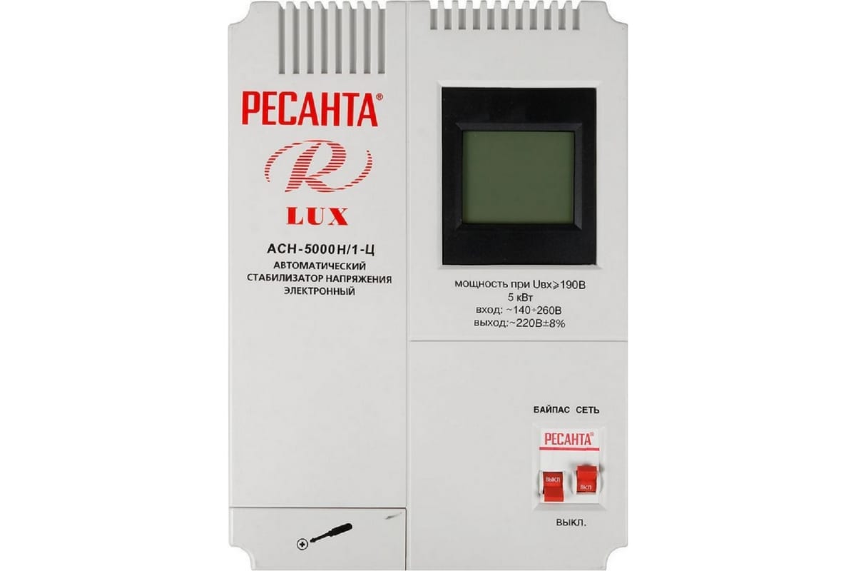 

Однофазный стабилизатор Ресанта АСН-5000Н/1-Ц, 63/6/16