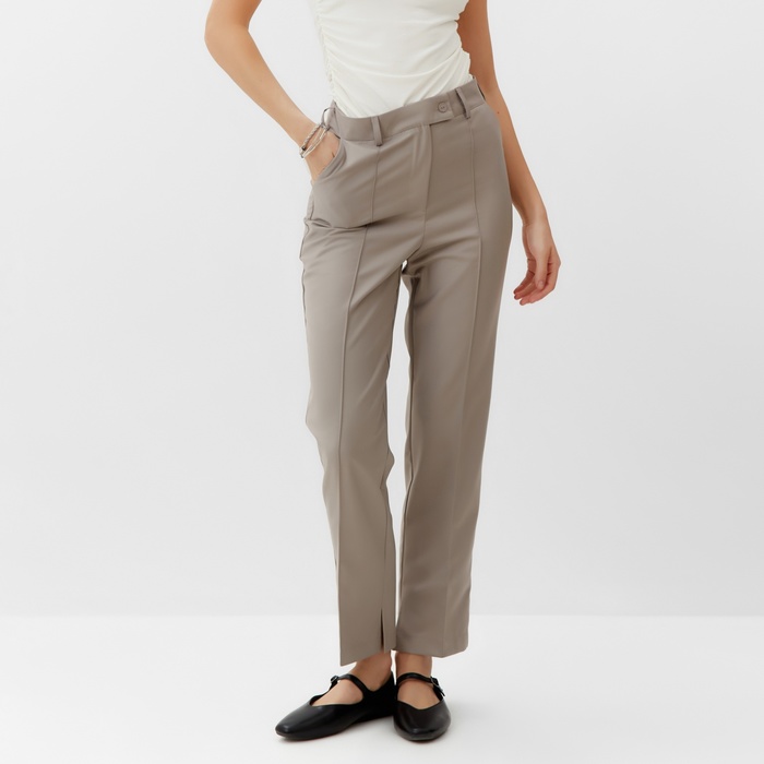 

Брюки женские MINAKU Casual бежевые 48 RU, Бежевый, Casual