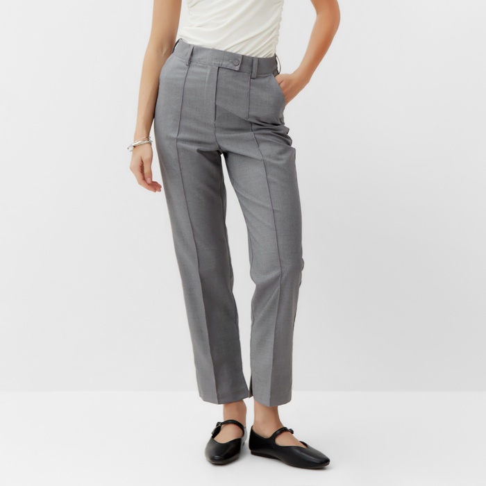 

Брюки женские MINAKU Casual серые 42 RU, Серый, Casual