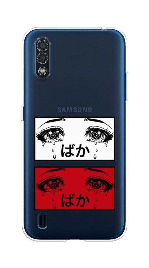 

Чехол на Samsung Galaxy M01 "Красные глаза манга", Красный;белый;черный, 2101150-4
