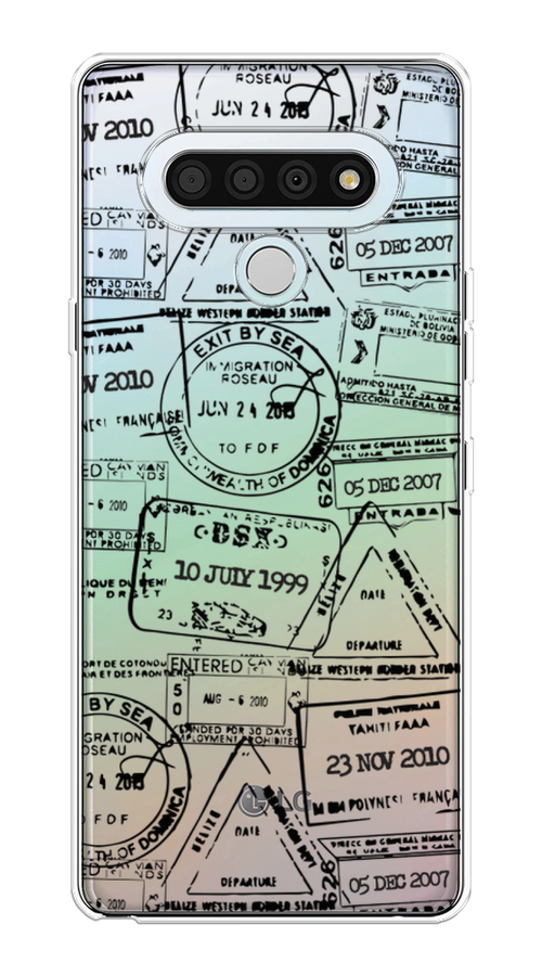 

Чехол на LG Stylo 6 "Visa stamps 2", Белый;черный;серый, 84550-2