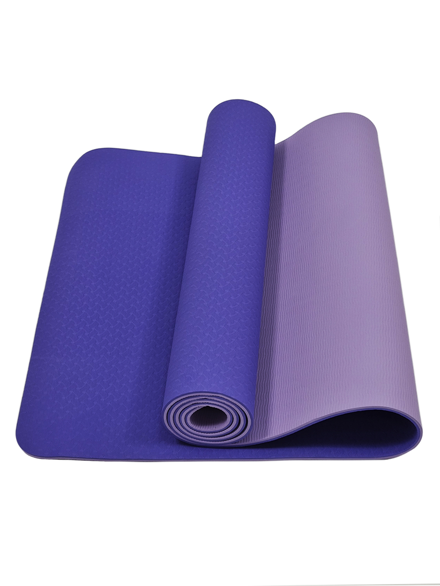 Коврик для йоги URM B01043 фиолетовый 183 см, 6 мм