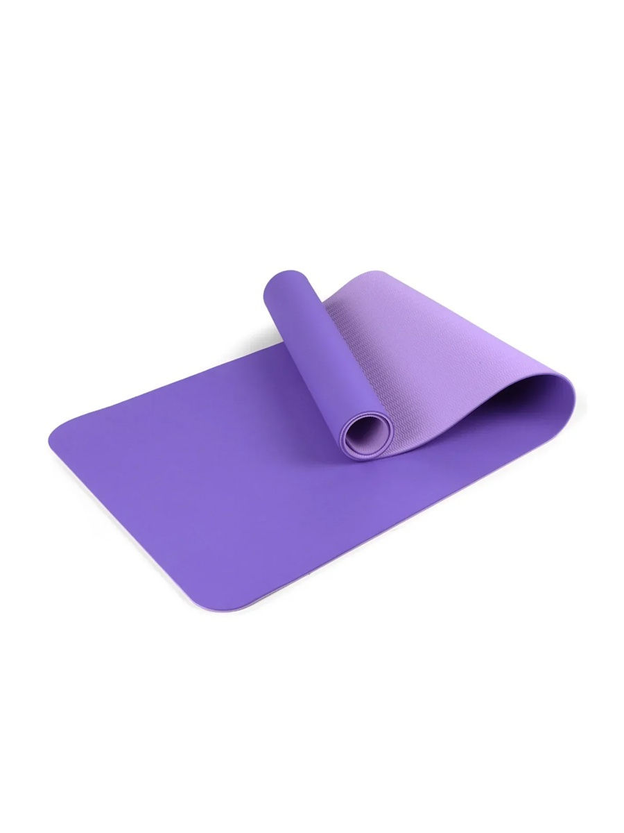 фото Коврик для йоги 183х61х0,6 светло-фиолетовый, фиолетовый urm