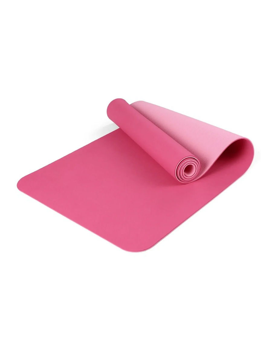 фото Коврик для йоги 183х61х0,6 розовый, красный urm