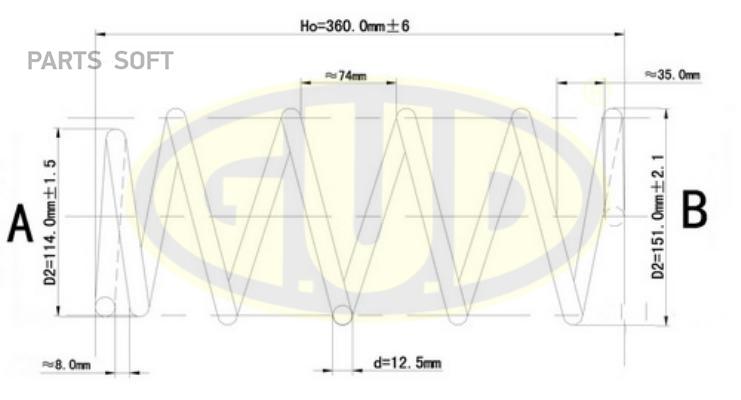 

GUD GCS062031 Пружина перед nissan almera 1.5 00 () 1шт