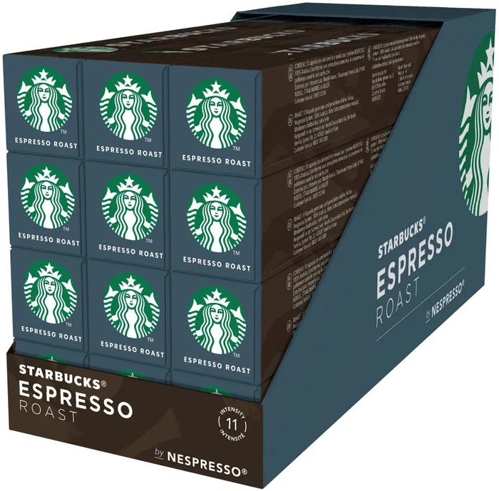 

Кофе в капсулах Starbucks Espresso Roast для Nespresso, 12 упаковок по 10 капсул