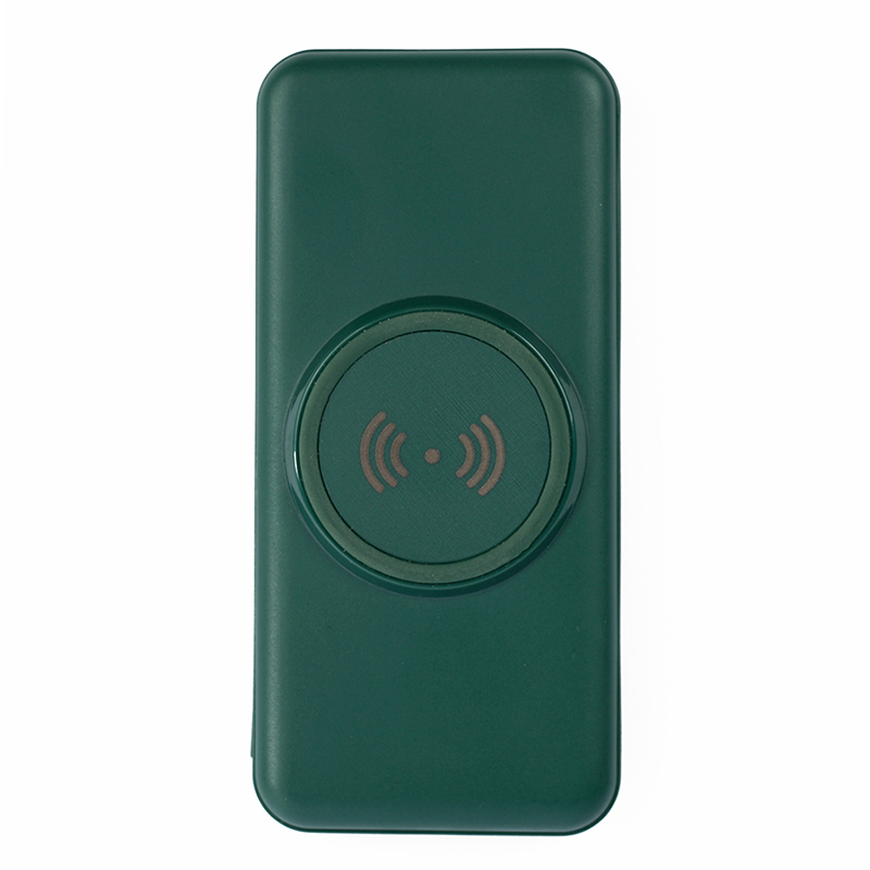 

Внешний аккумулятор Baziator EL0003B Wireless Fast Charging green, Wireless Fast Charging с 4 кабелями