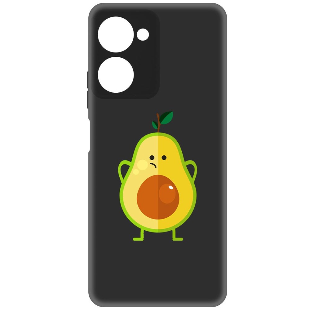 

Чехол-накладка Софт Авокадо Недоумевающий для Realme 10 Pro, Черный