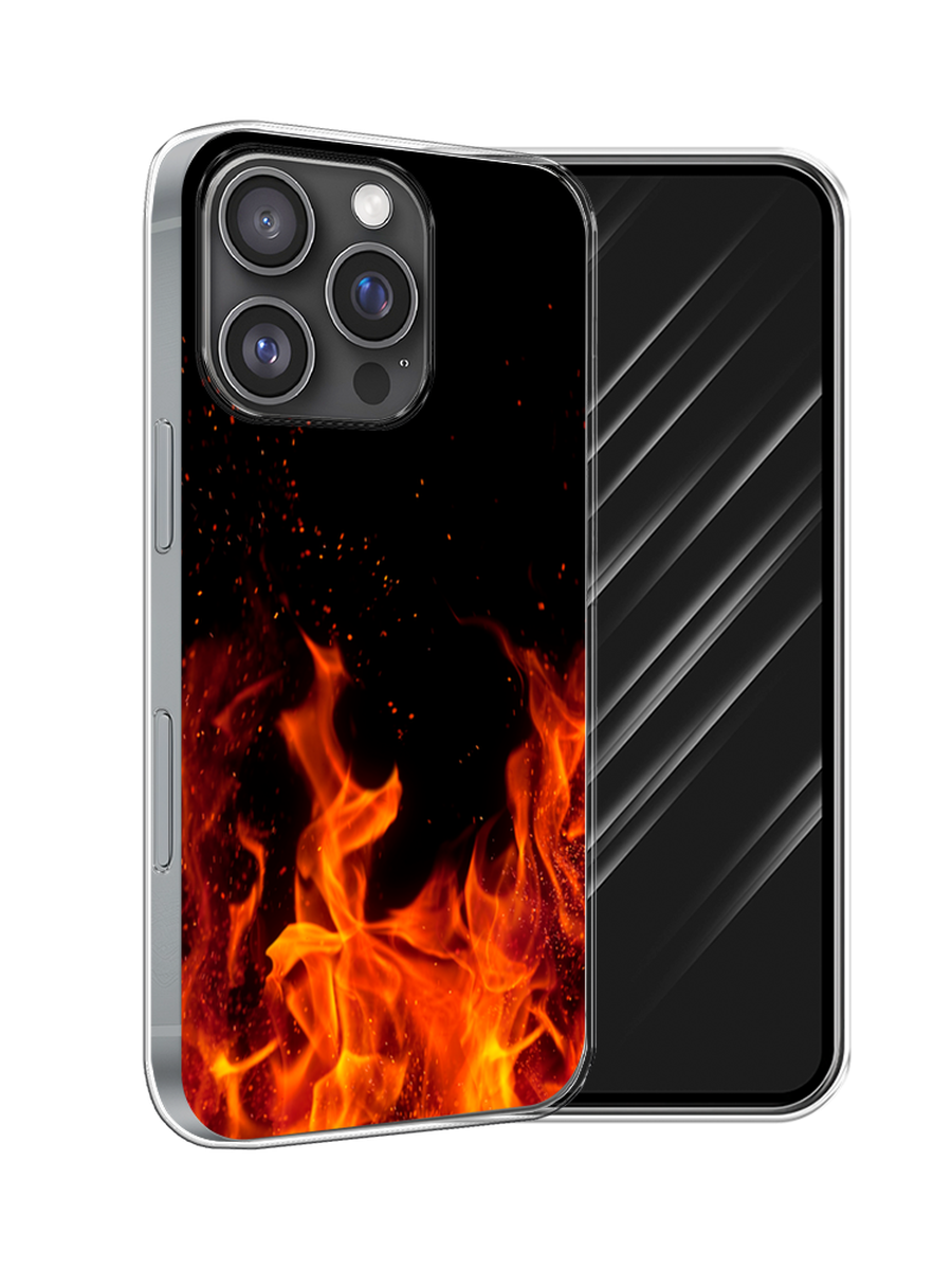 

Чехол Awog на Apple iPhone 16 Pro "Все в огне", Оранжевый;черный, 16250-1