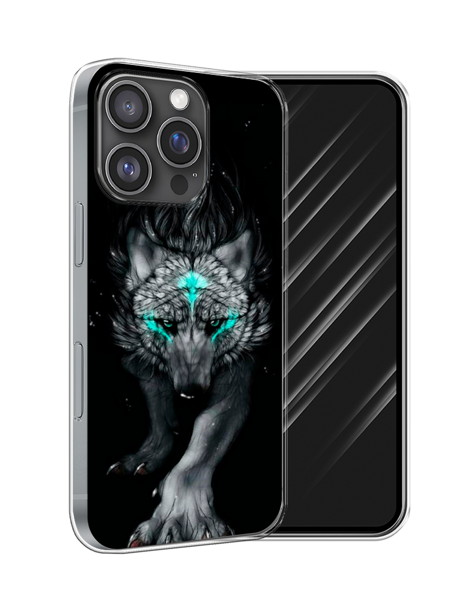 

Чехол Awog на Apple iPhone 16 Pro "Волшебный волк", Черный;серый, 16250-1