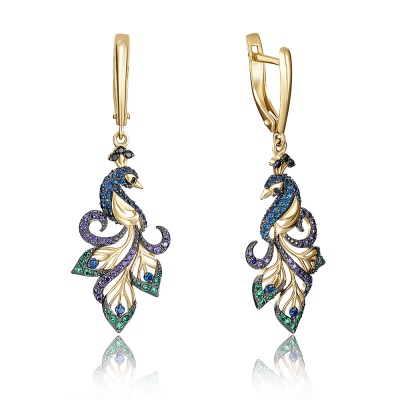 

Серьги из желтого золота с фианитом PLATINA jewelry 02-3499-03-404-1130-52, 02-3499-03-404-1130-52
