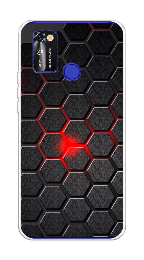 

Чехол на BQ 6353L "Соты красные", Красный;черный;серый, 202450-3