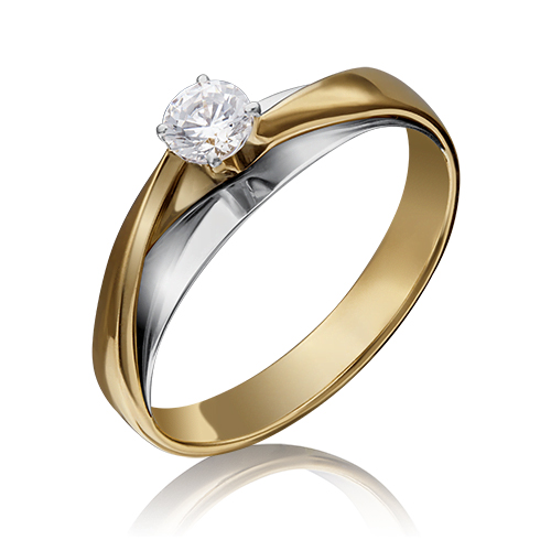 

Кольцо из золота с фианитом р. 17,5 PLATINA jewelry 01-5241-00-501-1121-38, 01-5241-00-501-1121-38