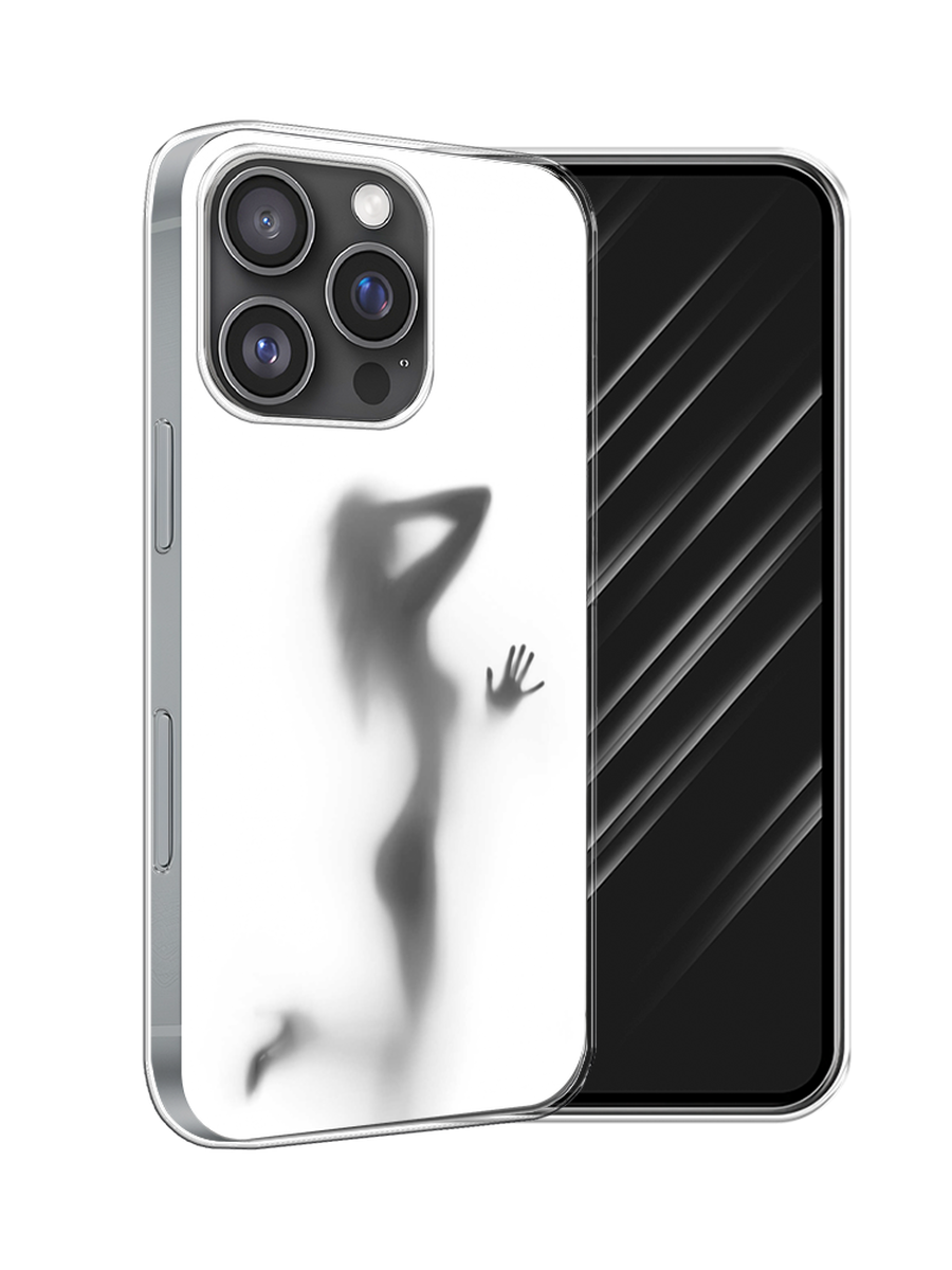 

Чехол Awog на Apple iPhone 16 Pro "Стекло в душе", Белый;серый;черный, 16250-1