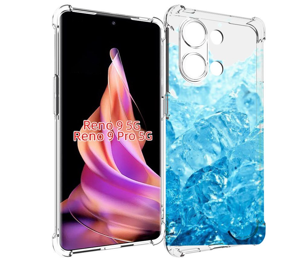 

Чехол MyPads кусочки-льда для Oppo Reno 9/Reno 9 Pro, Прозрачный, Tocco