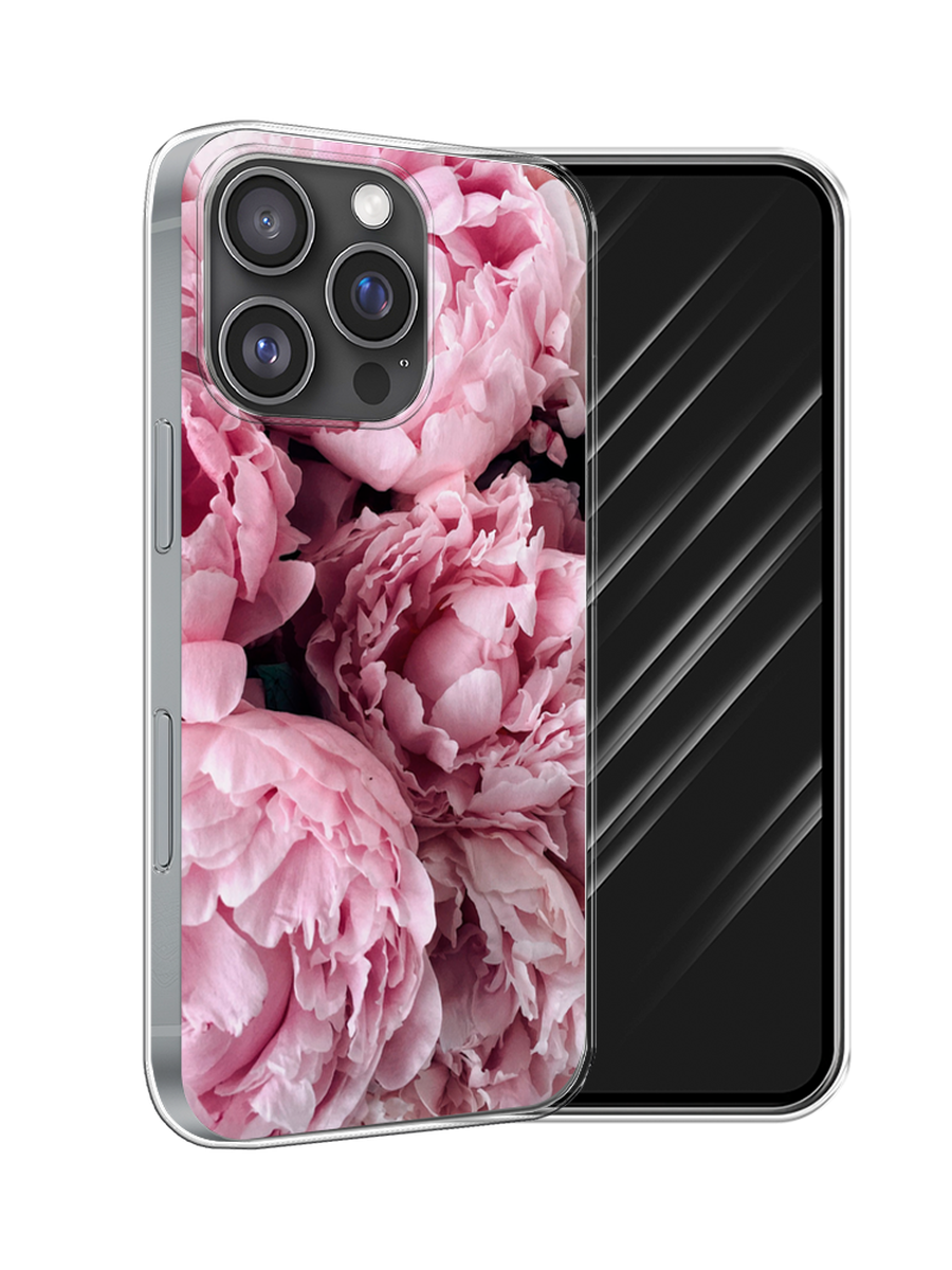 

Чехол Awog на Apple iPhone 16 Pro "Нежные пионы", Розовый;черный;белый, 16250-1