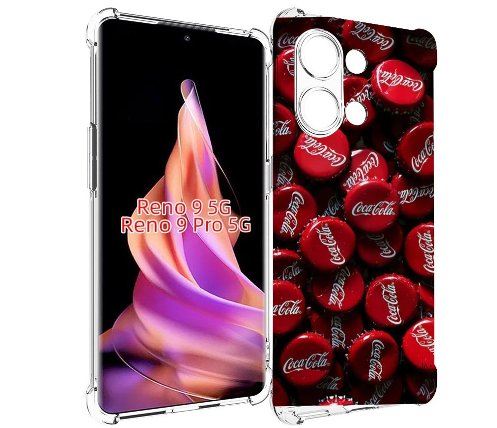 

Чехол MyPads крышки от кокаколы для Oppo Reno 9/Reno 9 Pro, Прозрачный, Tocco