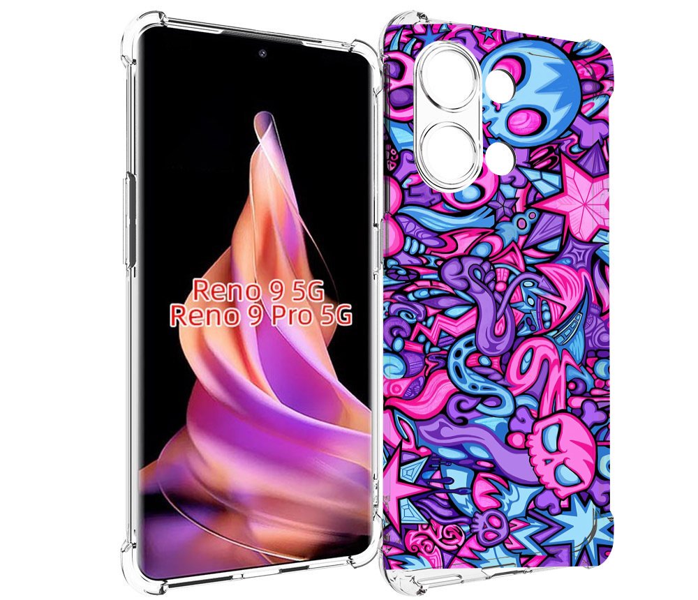 

Чехол MyPads крутой-паттерн для Oppo Reno 9/Reno 9 Pro, Прозрачный, Tocco