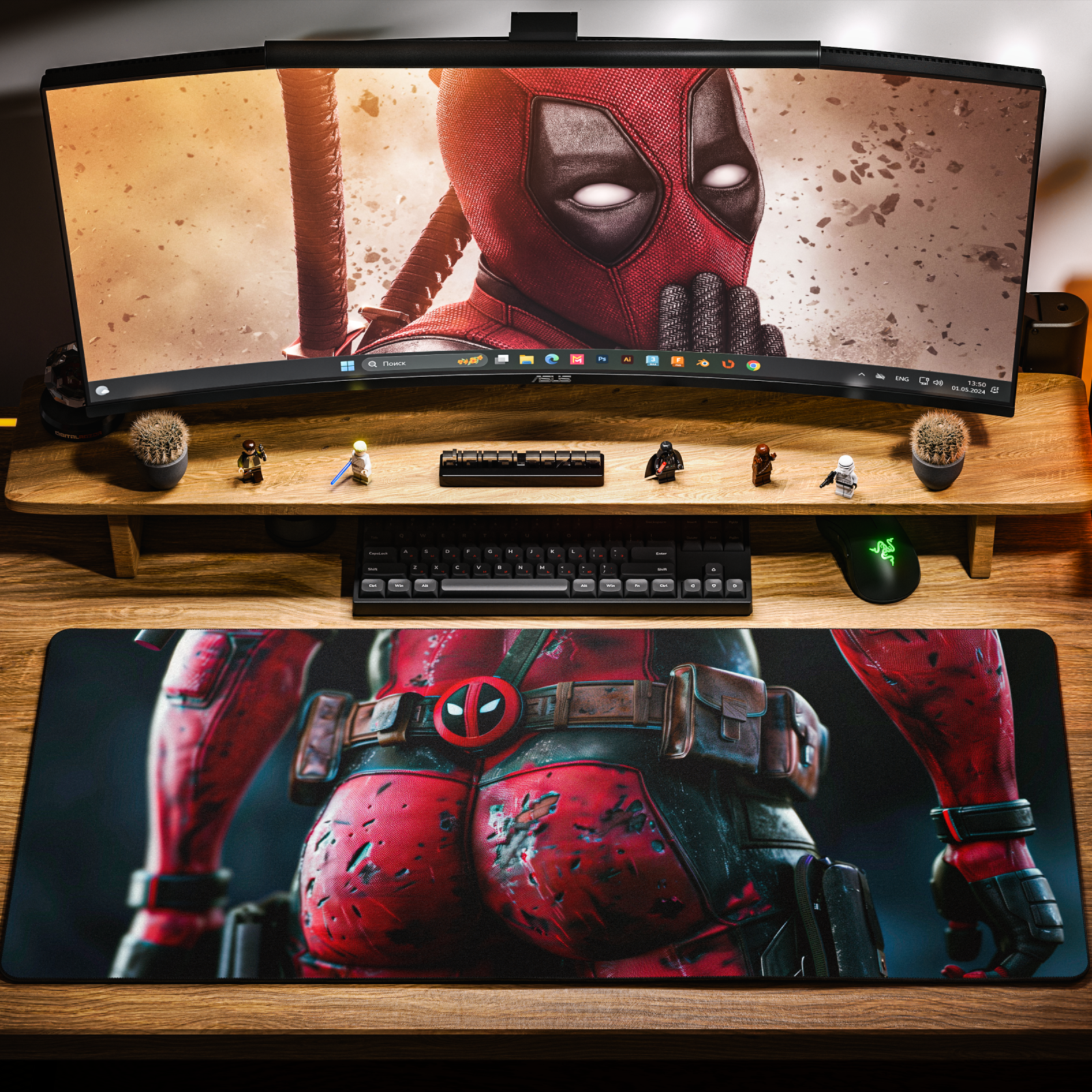 Игровой коврик для мыши и клавиатуры DigitalRazor DR-Deadpool