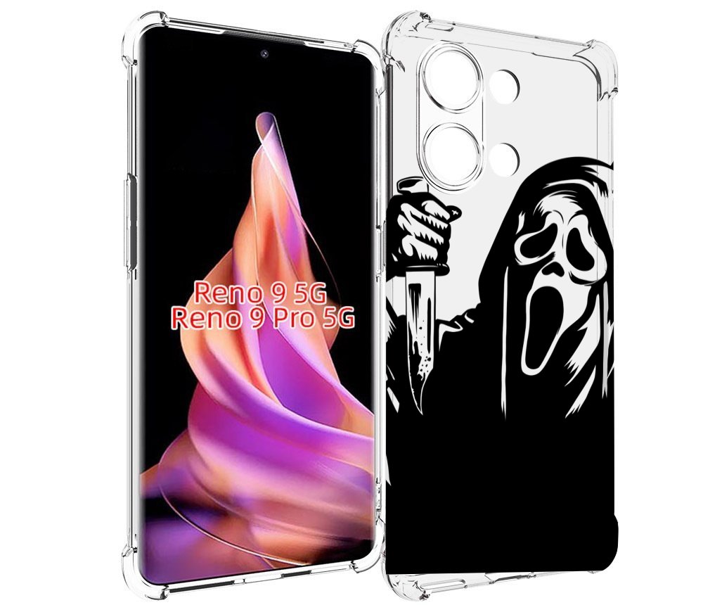 

Чехол MyPads крик-с-ножом для Oppo Reno 9/Reno 9 Pro, Прозрачный, Tocco