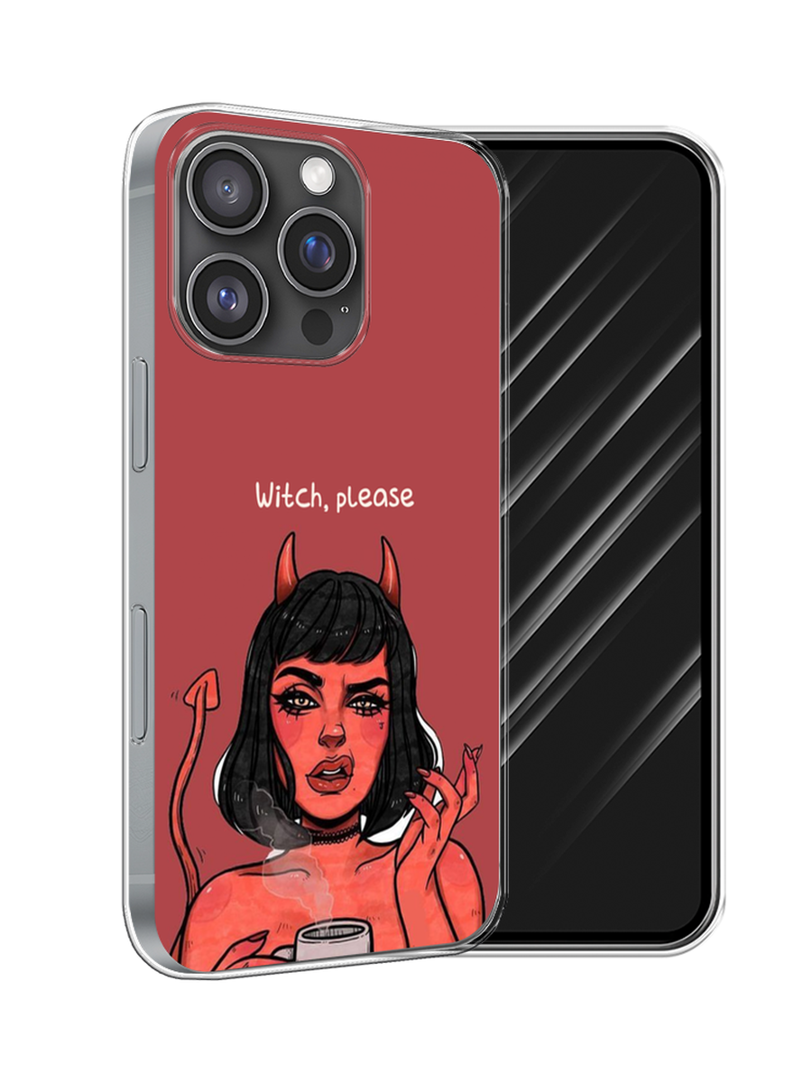 

Чехол Awog на Apple iPhone 16 Pro "Evil Girl", Бордовый;черный, 16250-1