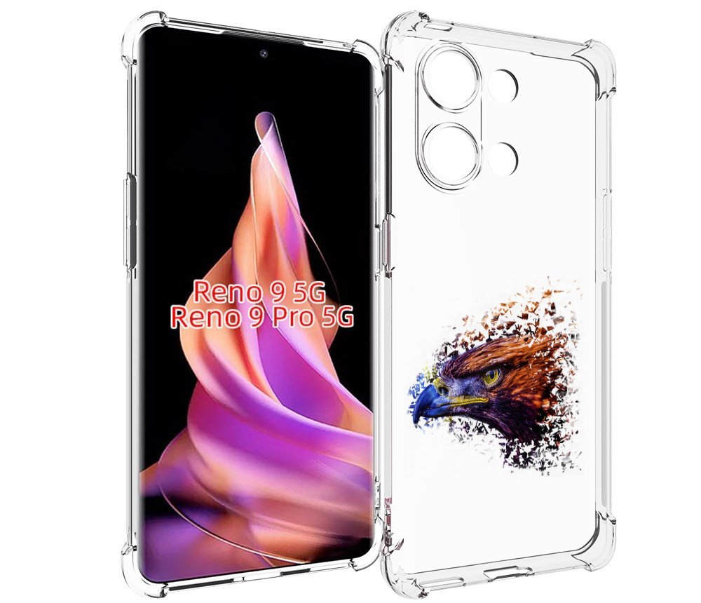 

Чехол MyPads красочный орел для Oppo Reno 9/Reno 9 Pro, Прозрачный, Tocco