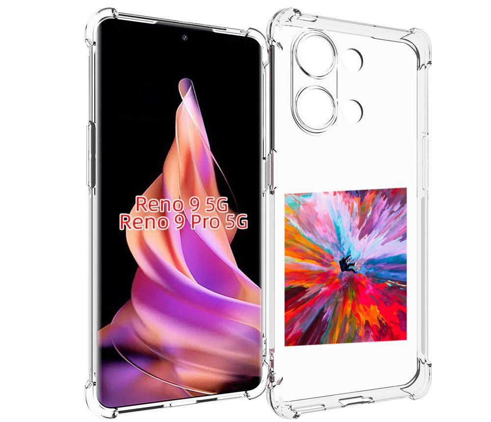 

Чехол MyPads красочный астранавт для Oppo Reno 9/Reno 9 Pro, Прозрачный, Tocco