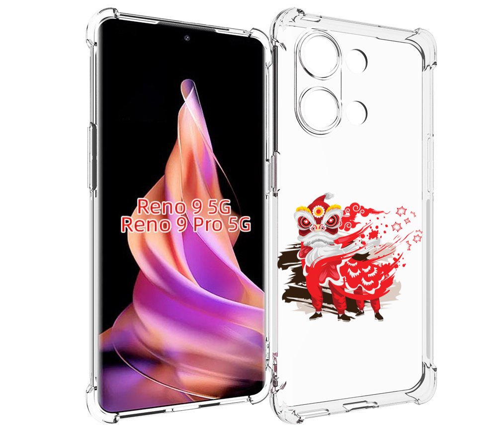 

Чехол MyPads красный-карнавал для Oppo Reno 9/Reno 9 Pro, Прозрачный, Tocco